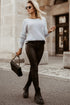 Cross Back Hollow-Out Sweater